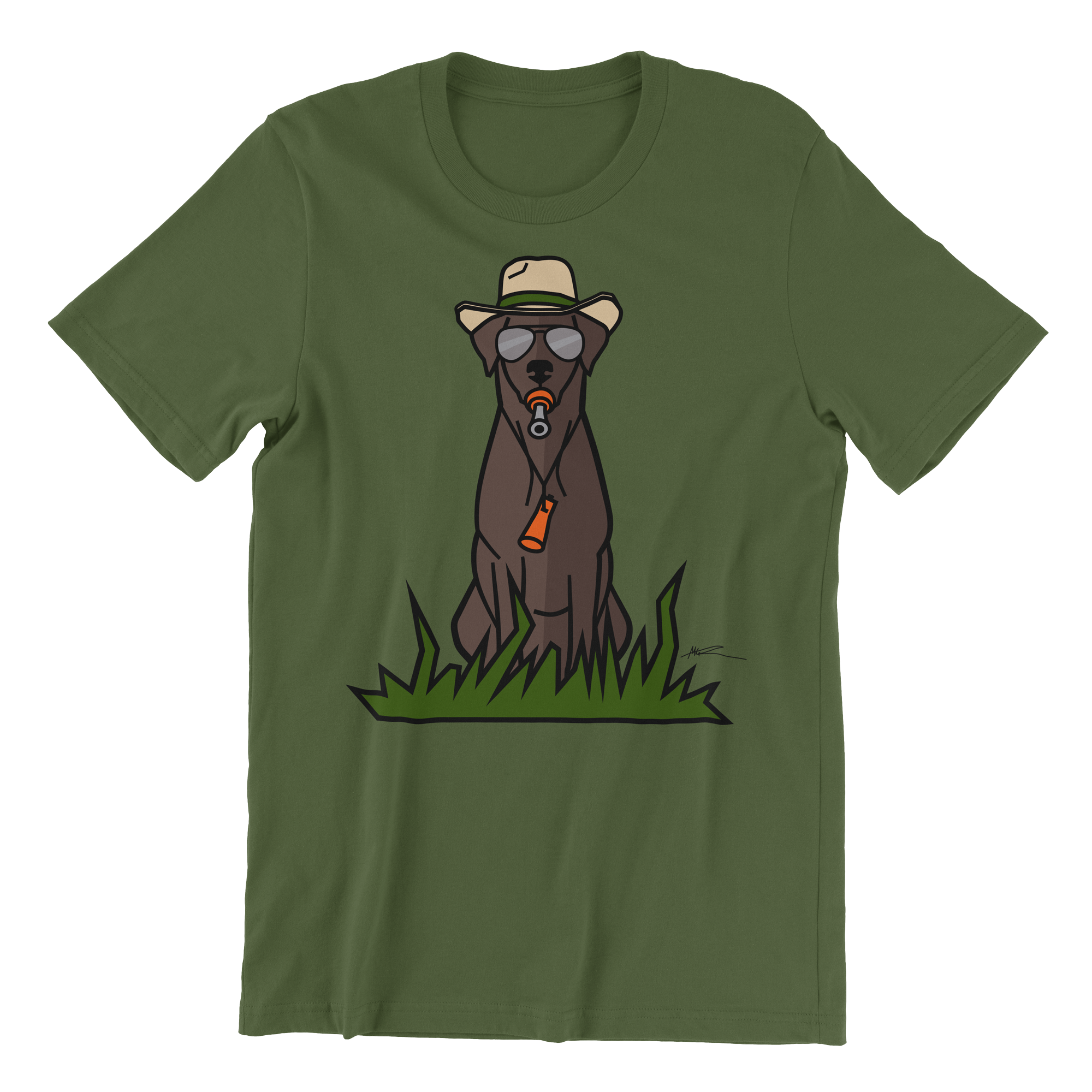 chocolate lab trainer t-shirt